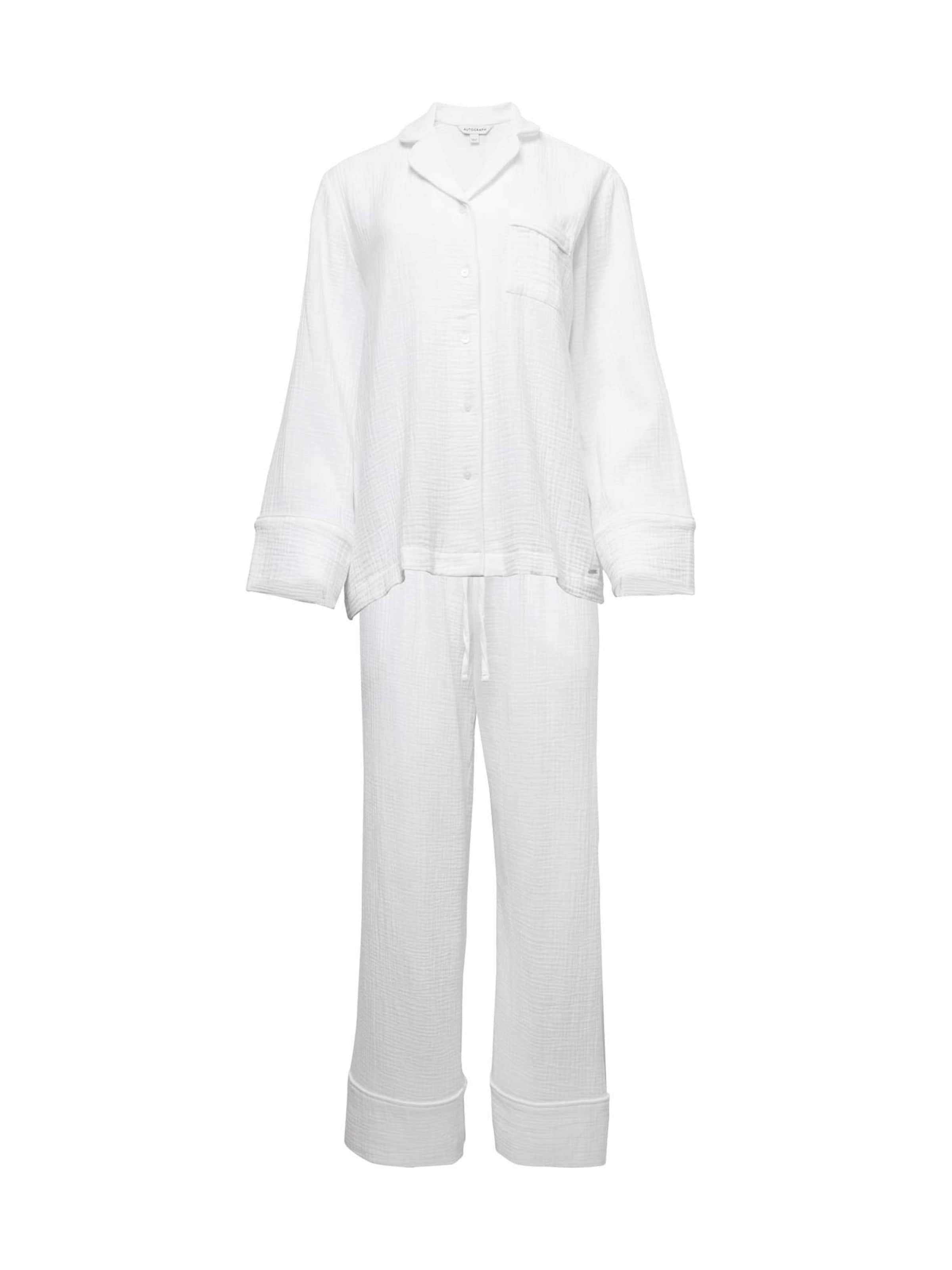 Marks & Spencer Pyjama in Weiß: Vorderseite