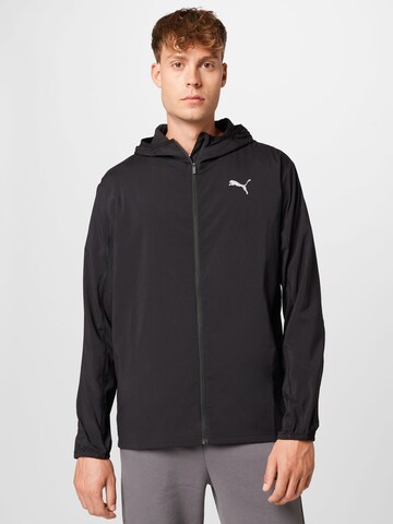 PUMA - Chaqueta de chándal en negro: frente