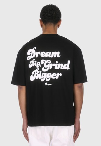 Dropsize Футболка 'Dream And Grind' в Черный: спереди