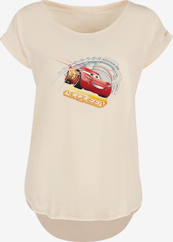 T-shirt 'Cars Lightning McQueen' F4NT4STIC en beige : devant