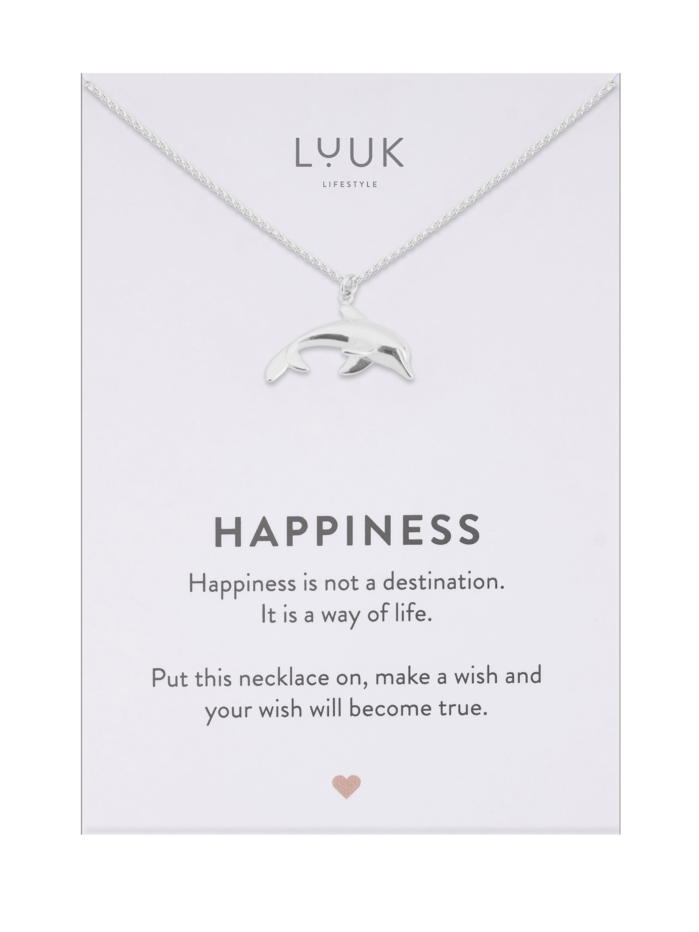 LUUK LIFESTYLE Kette 'LUUK LIFESTYLE Halskette "Delfin"'‌‌‌‌‌ in Silber: Vorderseite