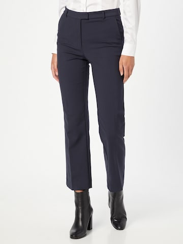 Tiger of Sweden Regular Pleated Pants 'Noora' in Blue: front