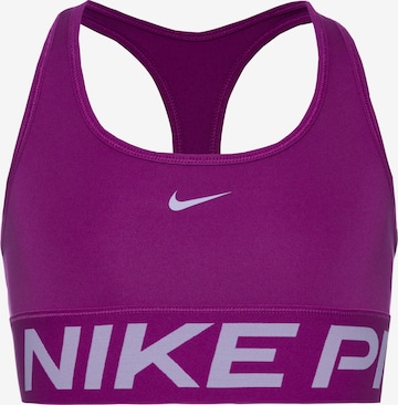 NIKE T-shirt Bra 'Pro Swoosh' in Purple: front