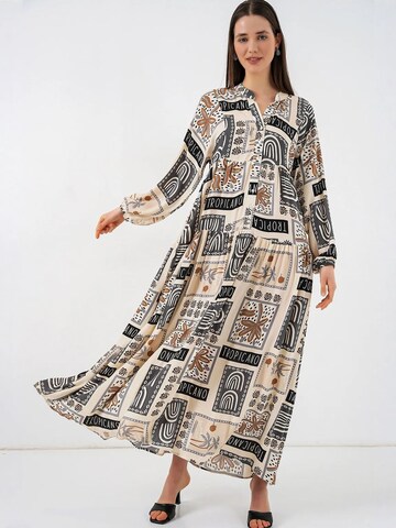 Bigdart Jurk in Beige