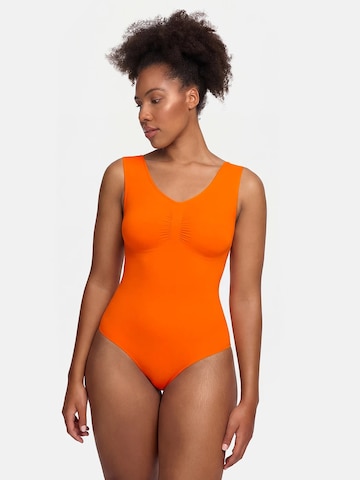 cfab Shapingbody 'Tank Bodysuit Sculpting Shapewear mit String' in Oranje: voorkant