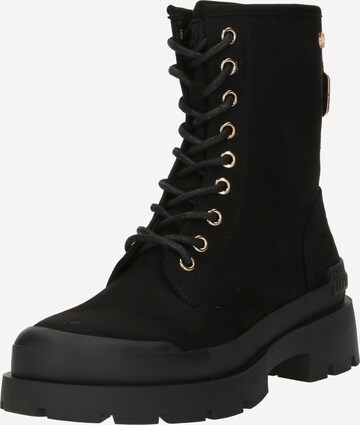 Xti - Botines con cordones en negro: frente