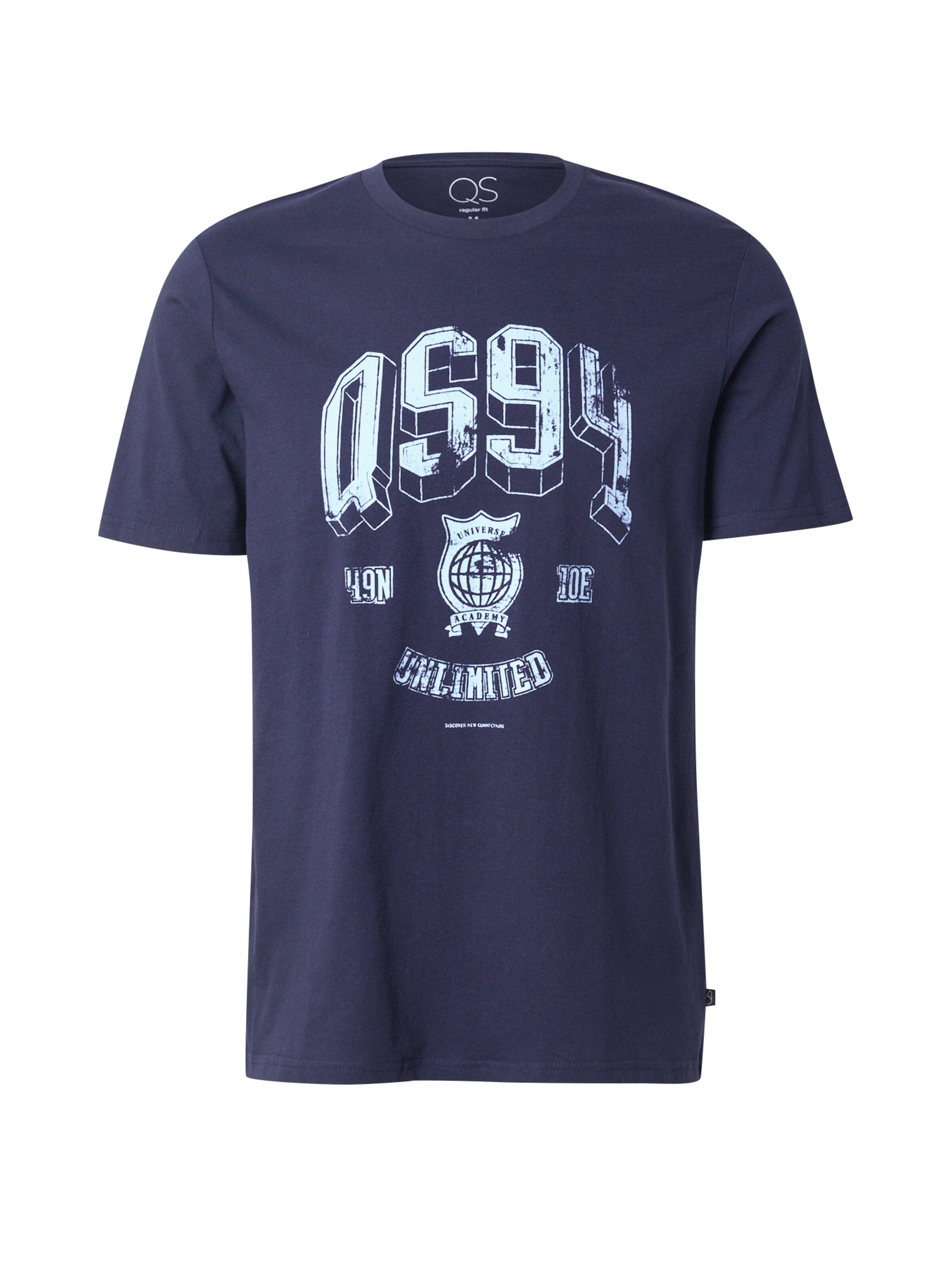 QS Shirt in Blau: Vorderseite