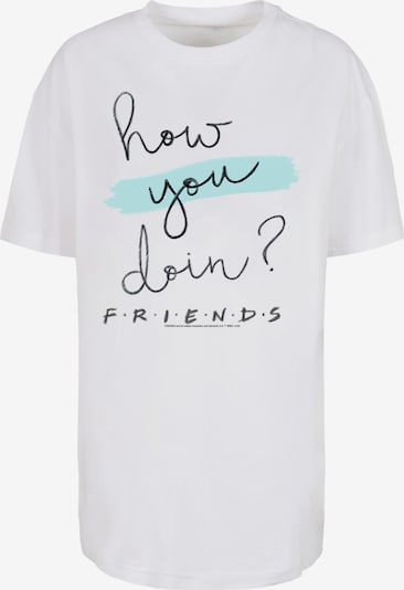 F4NT4STIC T-Shirt 'Friends TV Serie How You Doin?' in hellblau / schwarz / weiß, Produktansicht