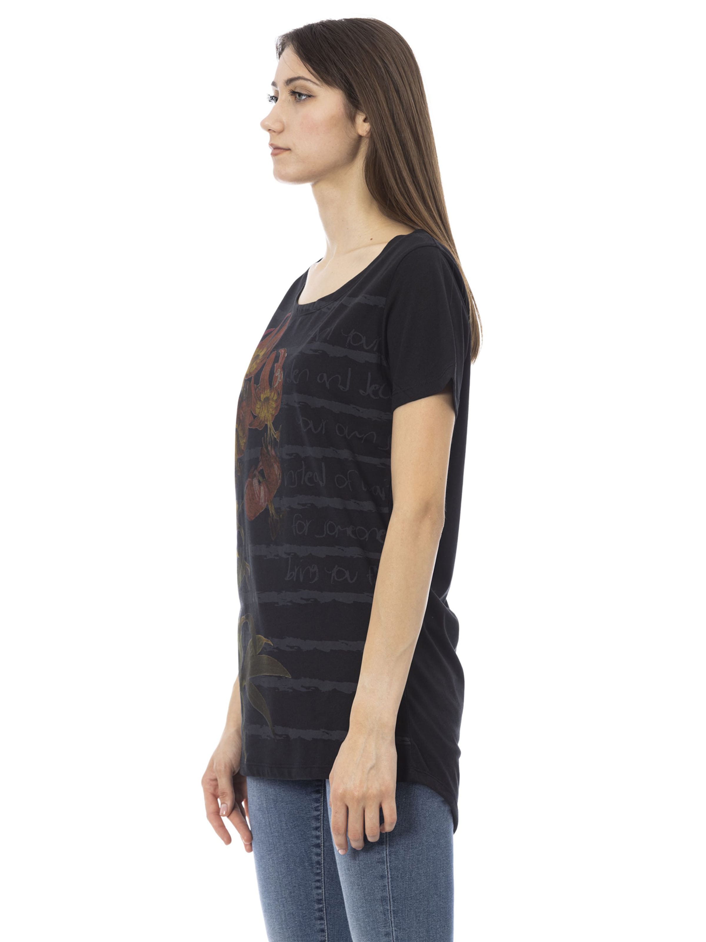 Top 'T-Shirt donna Floralia Trussardi - Misto Cotone Poliestere' di Trussardi in nero