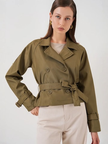Manteau mi-saison Bigdart en vert : devant