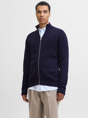 JACK & JONES Gebreid vest in Blauw: voorkant