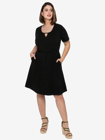 SHEEGO Summer Dress in Black: front