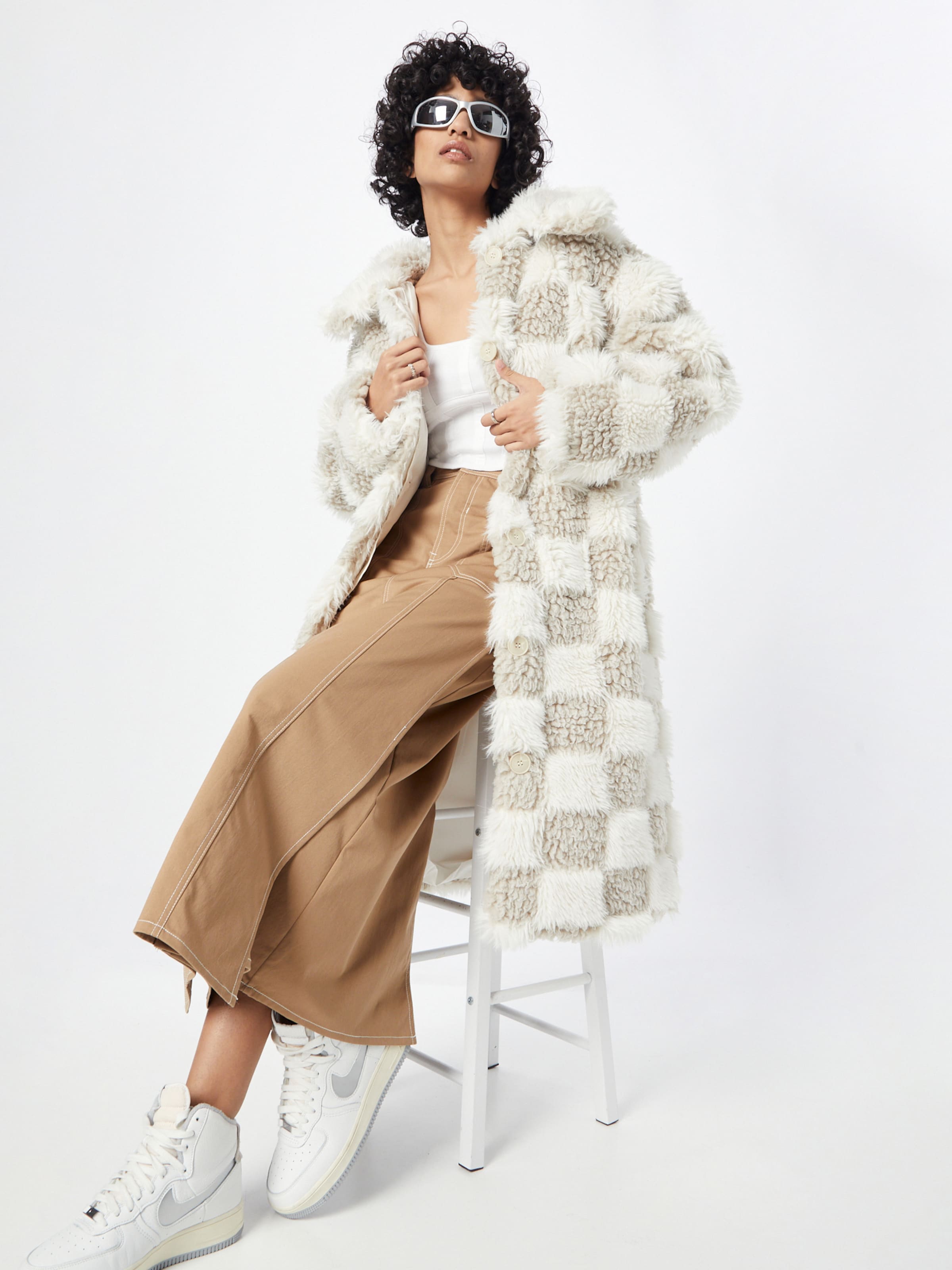 Faux shearling coat monki sale