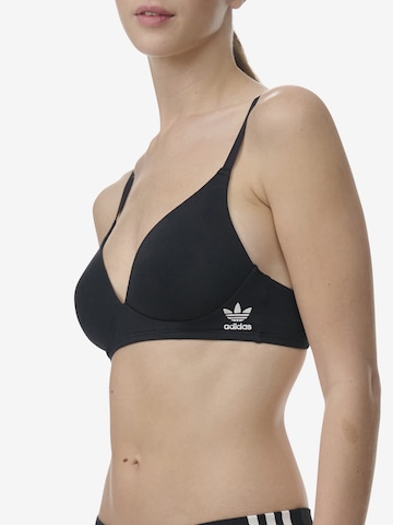 ADIDAS ORIGINALS Triangle Bra ' Originals Adicolor Comfort Flex Cotton ' in Black