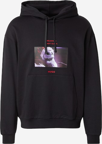 HUGO Collegepaita 'Diskellington_NBC' värissä musta: etupuoli
