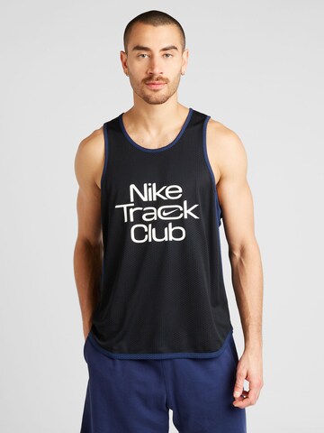 NIKE Funkční tričko 'TRACK CLUB' – černá: přední strana