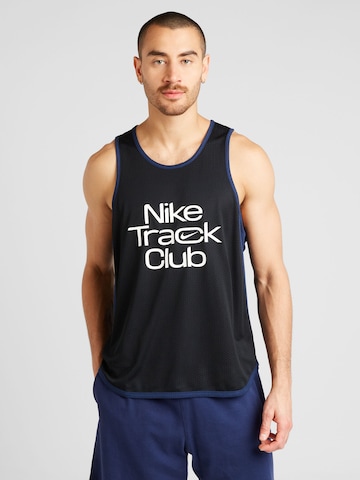 NIKE Funkcionalna majica 'TRACK CLUB' | črna barva: sprednja stran