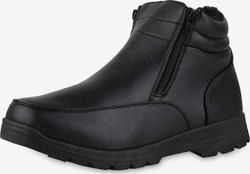 Van Hill Boots 'Benjamin' in Schwarz: Vorderseite