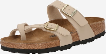 smėlio BIRKENSTOCK Šlepetės per pirštą: priekis