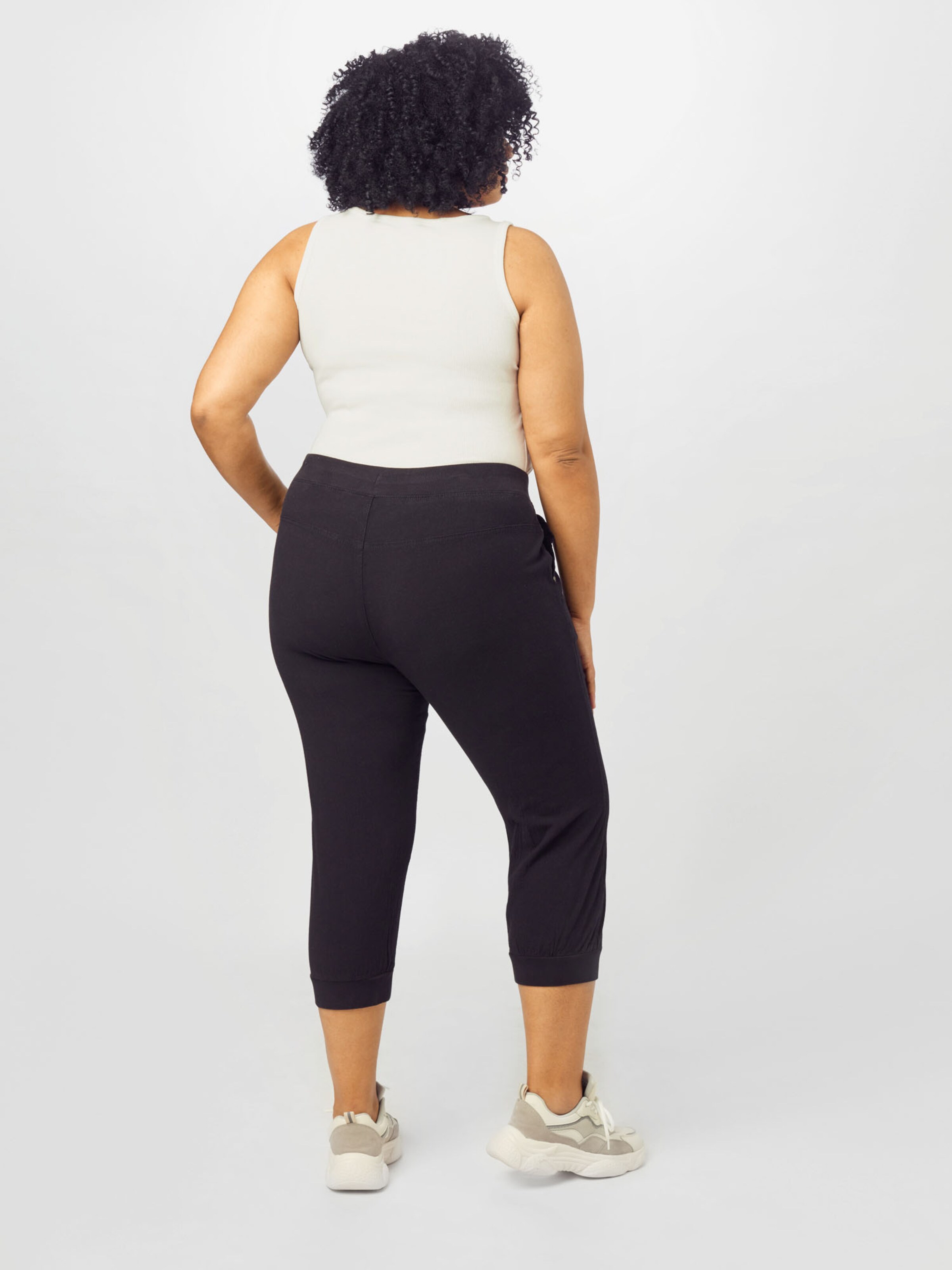 Frauen Große Größen KAFFE CURVE Hose 'Nana' in Schwarz - VB83561 Frauen Große Größen KAFFE CURVE Hose 'Nana' in Schwarz - VB83561