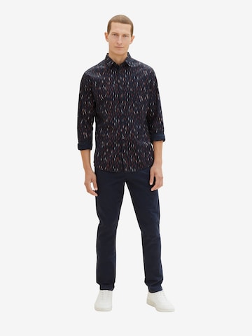 TOM TAILOR Slim fit Button Up Shirt in Blue