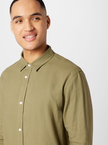 WEEKDAY Regular fit Button Up Shirt in Green