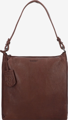 Borsa a spalla di Burkely in marrone: frontale