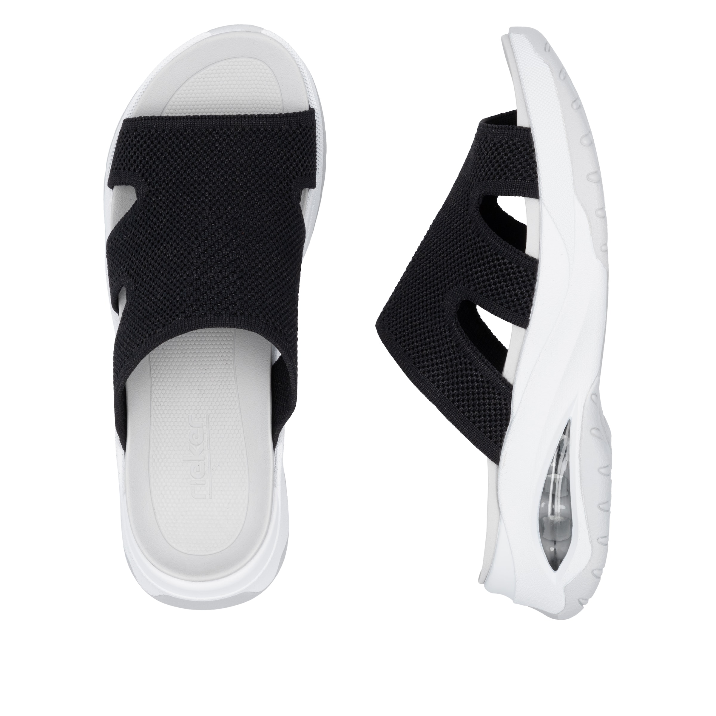 Rieker Sport Mules in Black