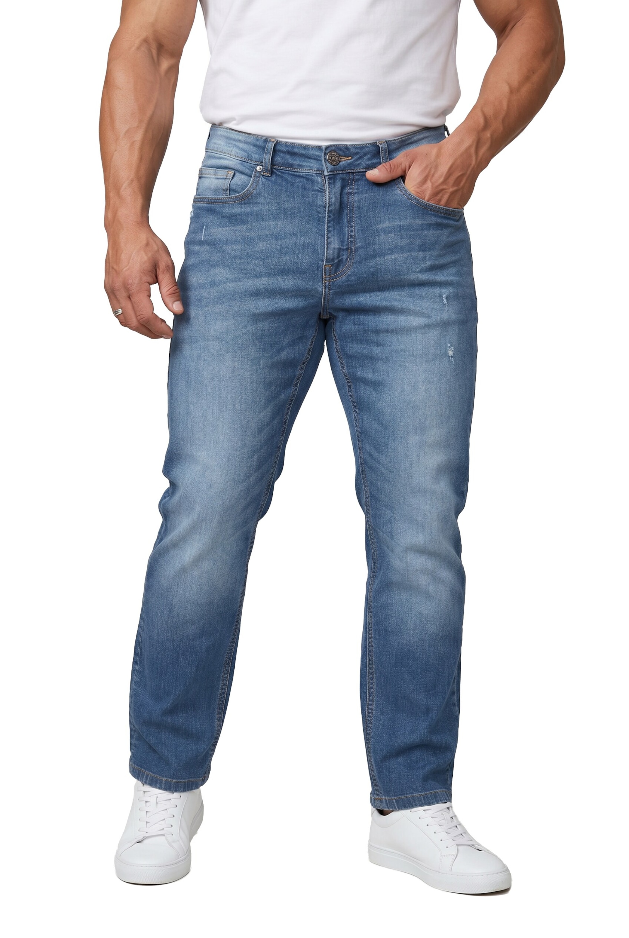 Men Plus Regular Jeans in Blue
