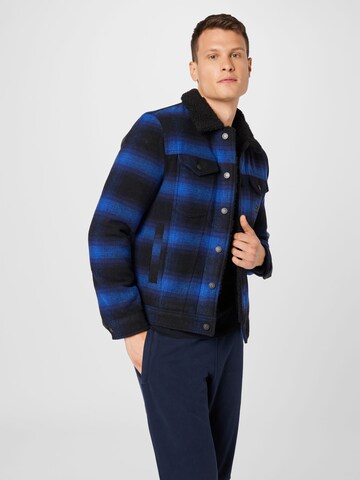 Superdry Between-season jacket 'Highwayman' in Blue: front