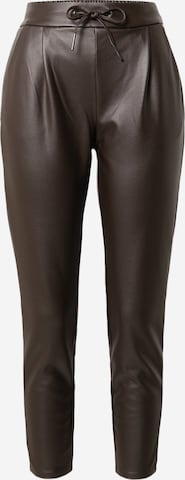 VERO MODA Pleat-Front Pants 'EVA' in Brown: front