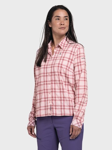 Schöffel Athletic button up shirt ' Hiking Blouse Style Dynkur WMS ' in Pink: front
