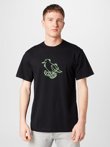 T-Shirt 'Runner' Cleptomanicx en noir : devant