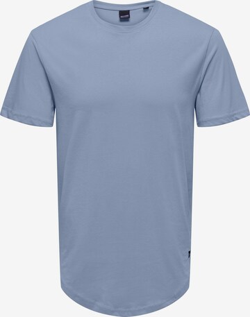 T-Shirt 'Matt' Only & Sons en bleu : devant