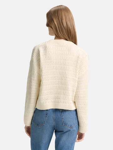 TOM TAILOR DENIM Sweater in White