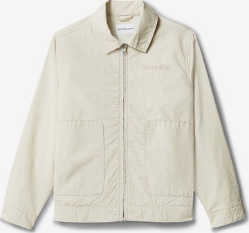 Calvin Klein Jeans Regular Jacke in Beige: Vorderseite
