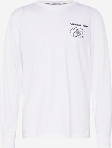 Calvin Klein Jeans T-shirt 'FUTURE' i vit: framsida