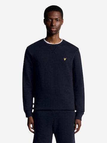 Lyle & Scott Sweatshirt 'Brushed Back Crew Neck Sweatsh ML1131V' i blå: framsida