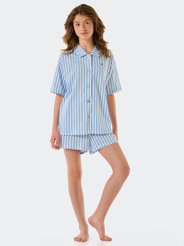 SCHIESSER Pajamas ' Original Classics ' in Blue: front