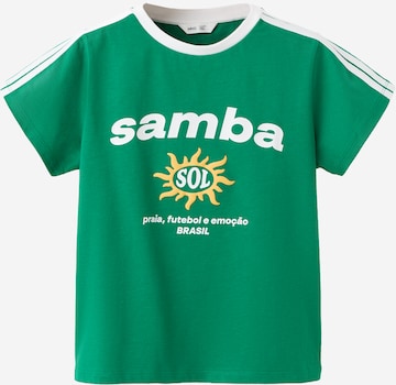 MANGO KIDS Paita 'BRASIL' värissä vihreä: etupuoli