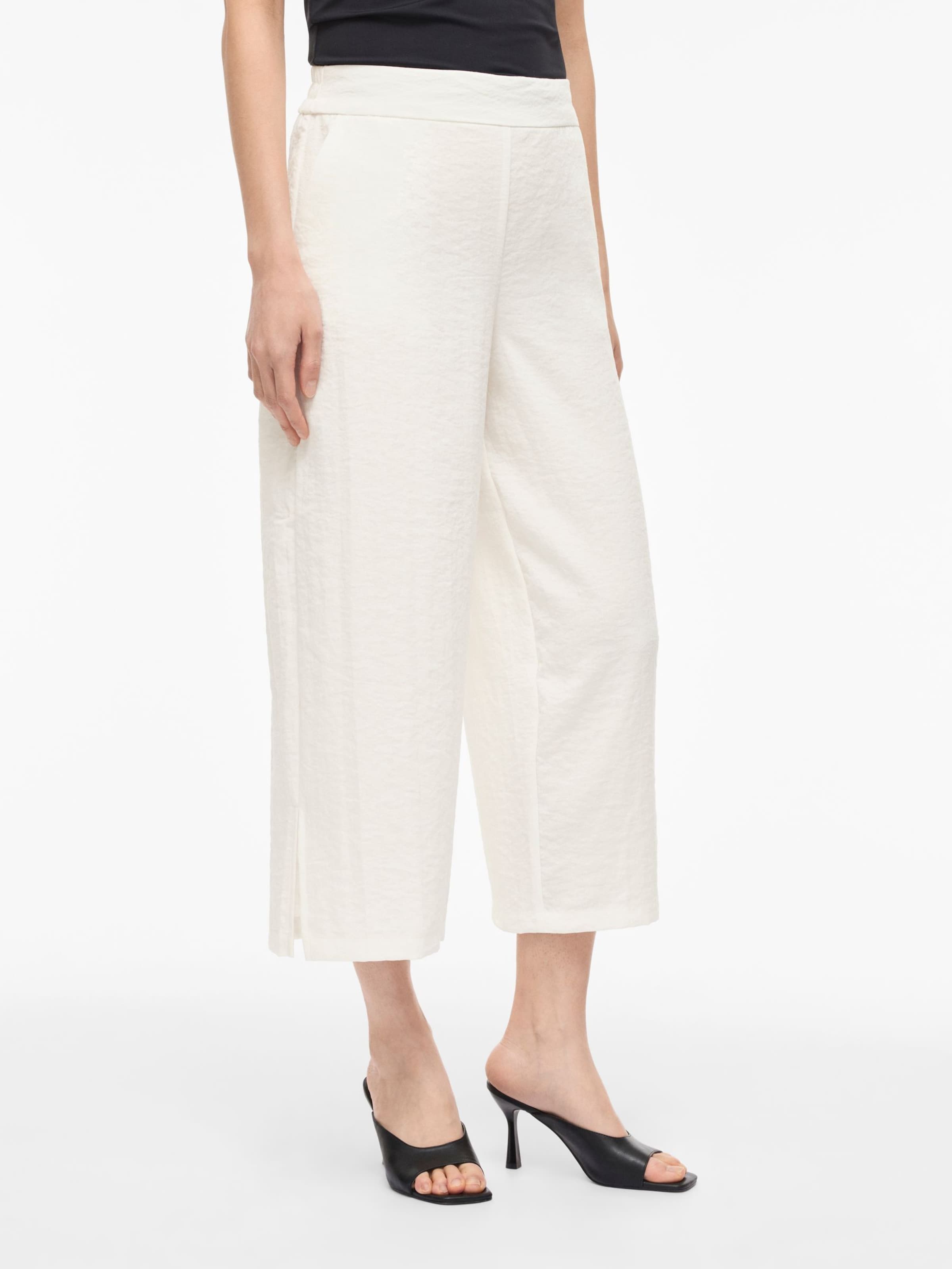 VILA Wide leg Trousers 'VILinea' in White