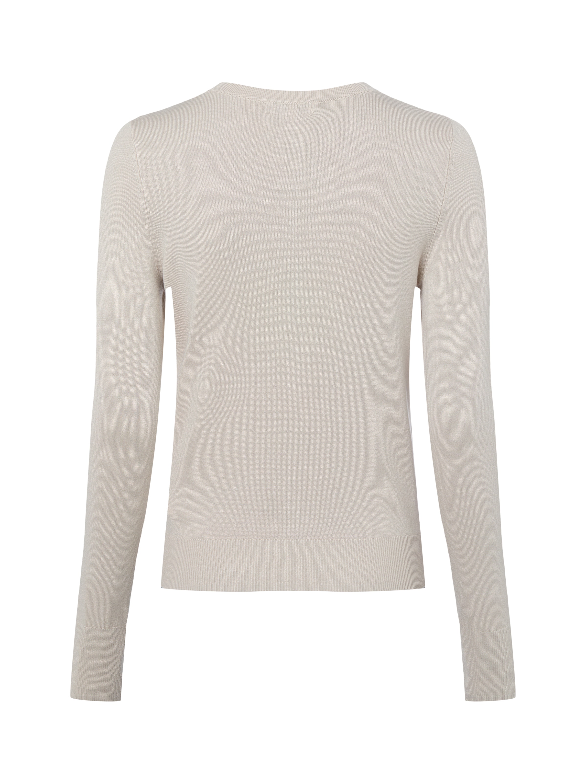 Marie Lund Gebreid vest in Beige