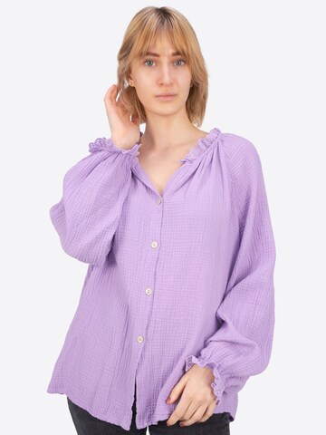 Chemisier Seasons of April en violet : devant
