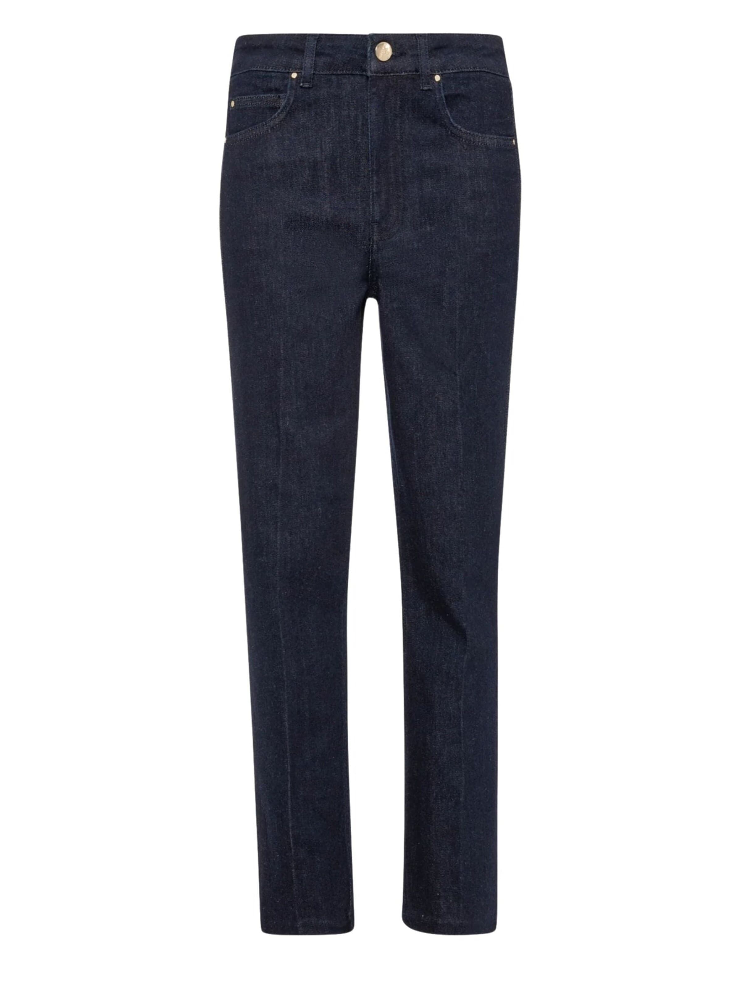 Fracomina Jeans 'Regular Fit Jeans with Rhinestones' in Blue: front