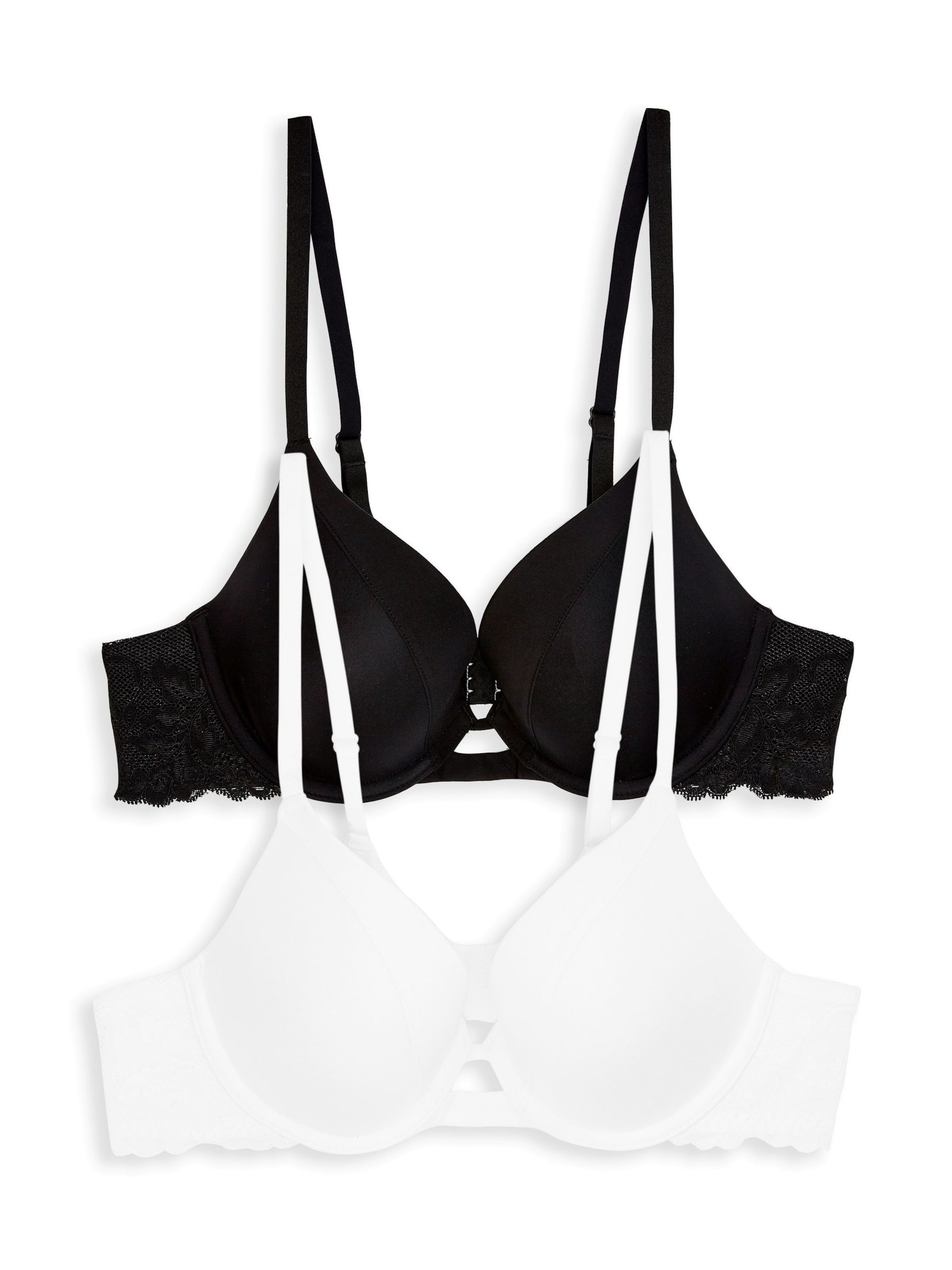 Next Push-up Behå i svart: framsida