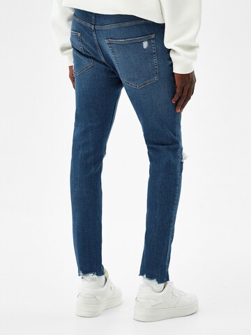 Coupe slim Jean Bershka en bleu