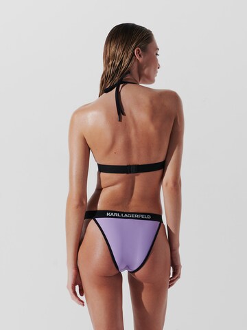 Karl Lagerfeld Triangle Bikini top in Purple