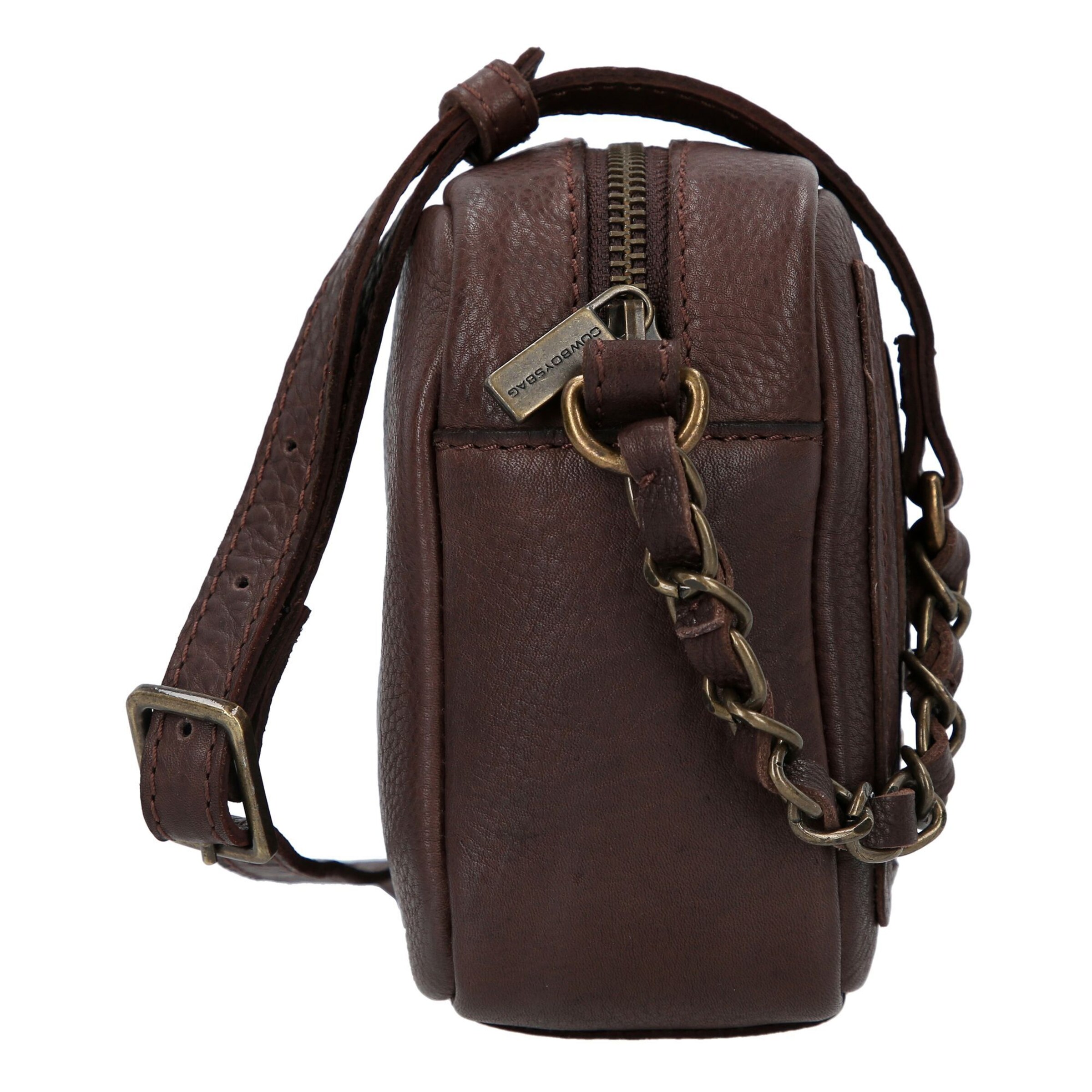 Borsa a tracolla 'Chained Feltham' di Cowboysbag in marrone