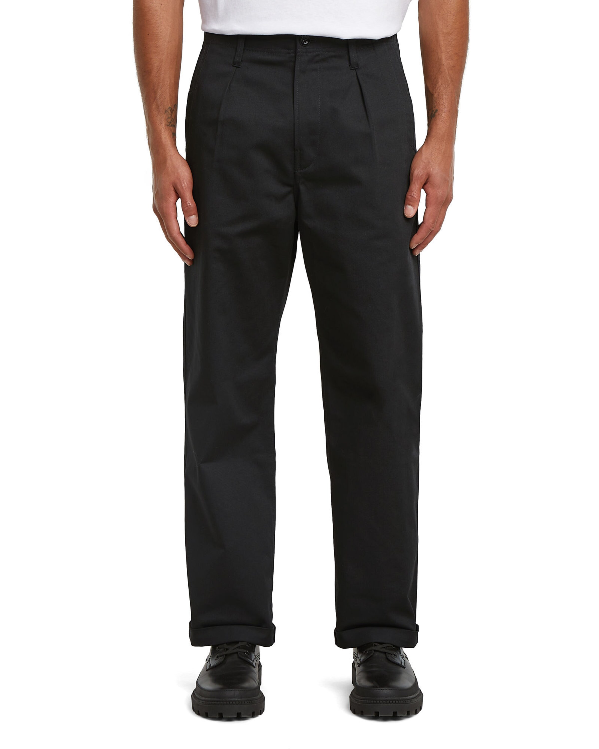 Regular Pantalon chino G-STAR en noir : devant