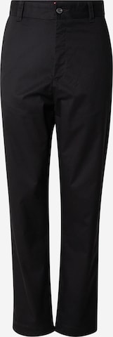 HUGO - regular Pantalón chino 'Genar' en negro: frente